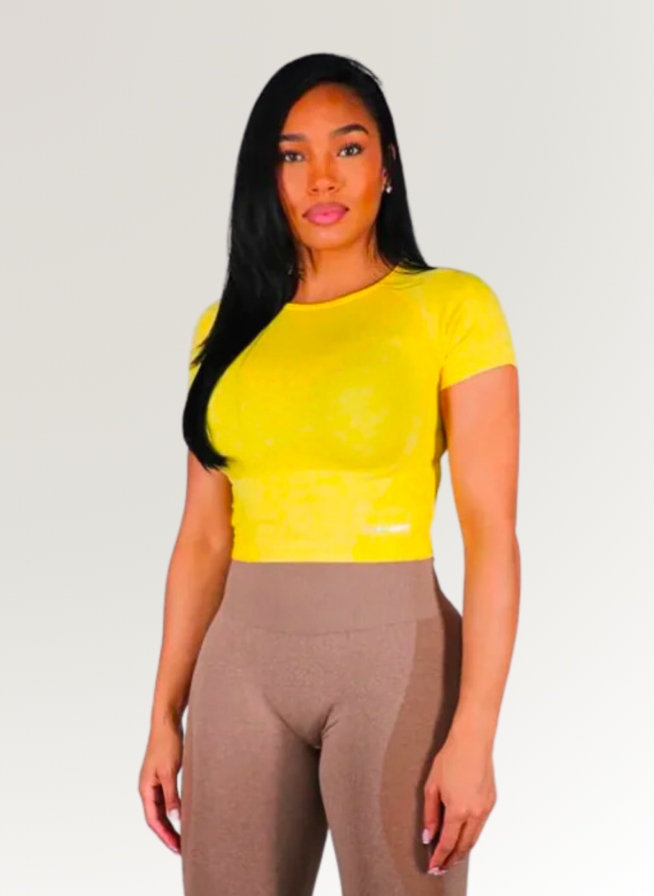 LEMON SEAMLESS TOP CubanFit