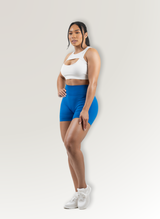 Seamless Scrunch Shorts - Sapphire