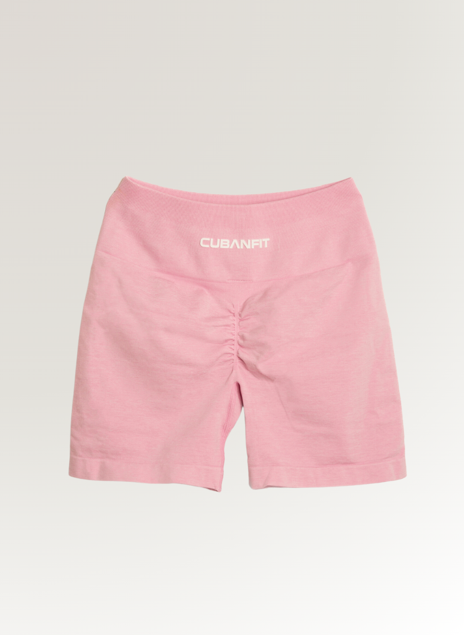 BUBBLEGUM SEAMLESS SCRUNCH SHORTS CubanFit