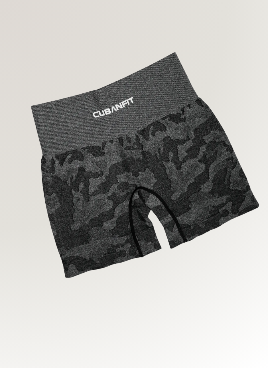 NOIR SEAMLESS CAMO SHORTS CubanFit